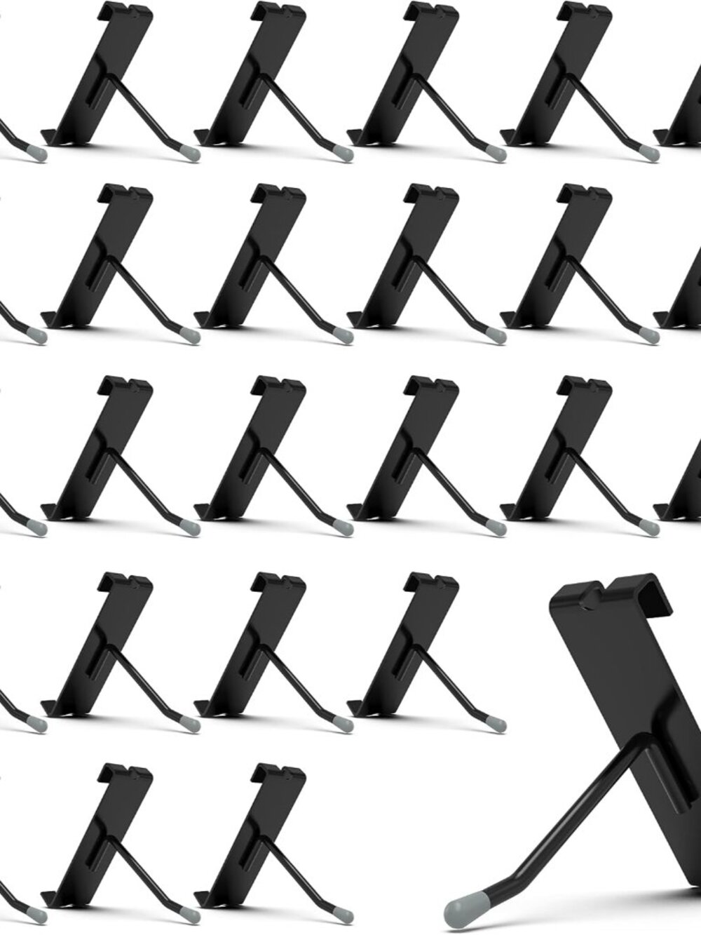 50 Pack 2 Inch Black Gridwall Hooks Metal Display Hangers